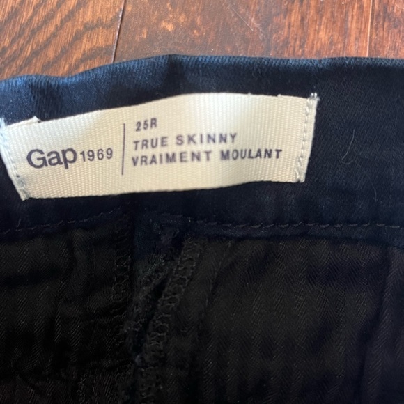 Gap 1969 True Skinny Jeans Dark Wash Stretch Moto Pleated Accordion Knee Stretch - Picture 2 of 6